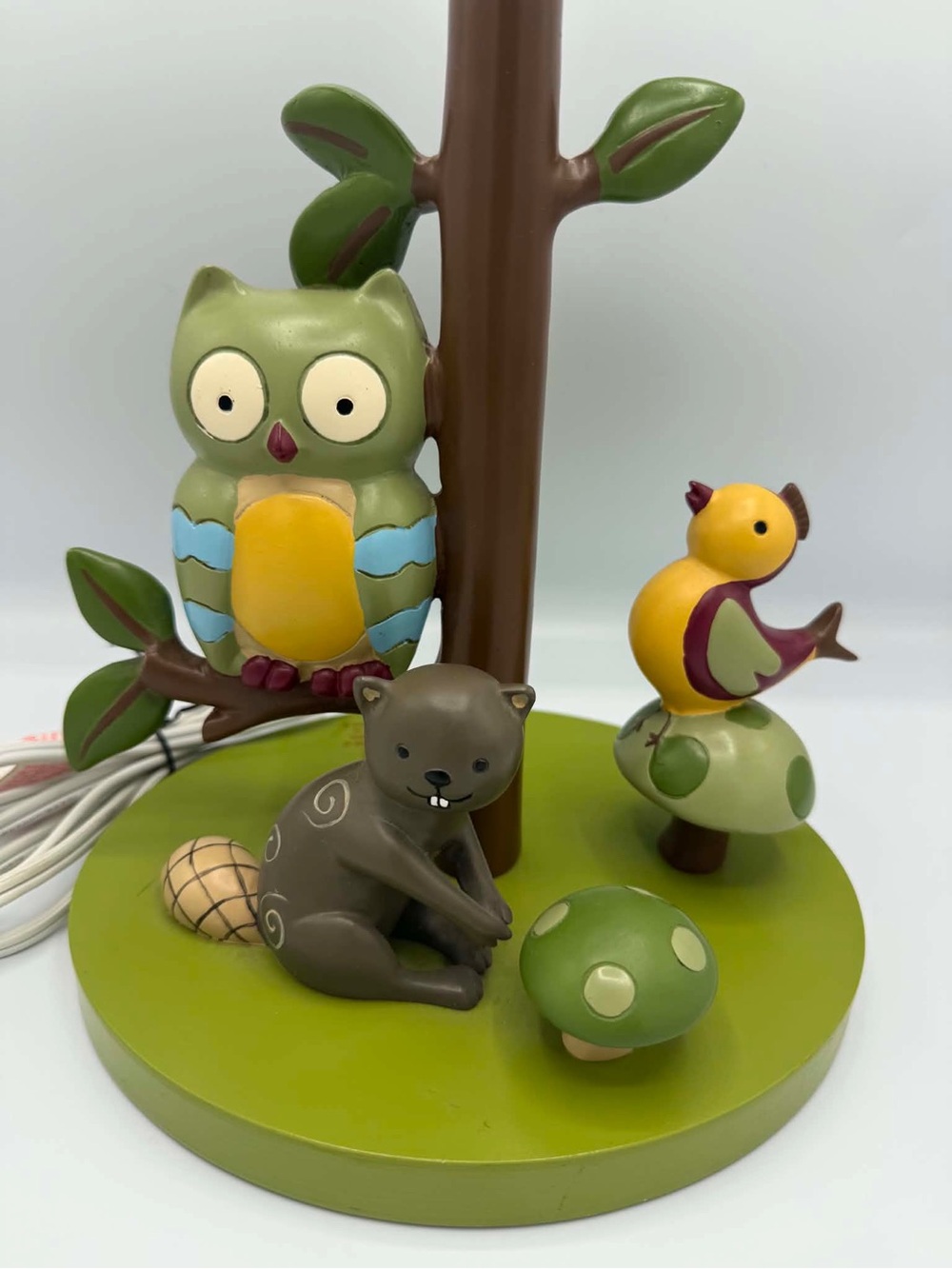 Lambs And Ivy Woodland Nursery Owl Bird Beaver Mushroom Lamp